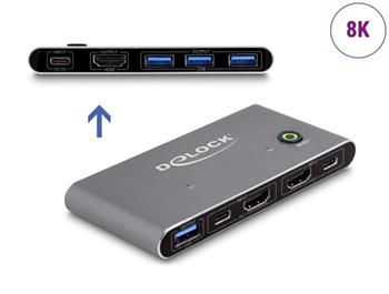 Delock HDMI KVM Switch 8K 60 Hz s USB 5 Gbps