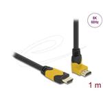 Delock High Speed HDMI kabel samec přímý na samec 90° pravoúhlý nahoru 48 Gbps 8K 60 Hz 1 m