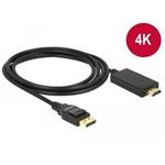 Delock Kabel Displayport 1.2 samec > High Speed HDMI-A samec pasivní 4K 2 m černý