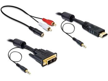 Delock Kabel DVI - HDMI + Sound samec - samec 2 m
