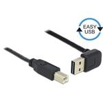 Delock Kabel EASY-USB 2.0 Typ-A samec pravoúhlý nahoru / dolů > USB 2.0 Typ-B samec 1 m