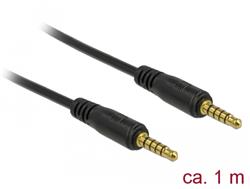 Delock Kabel Stereo Jack 3,5 mm 5 pin samec samec 1 m černý