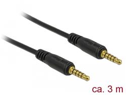 Delock Kabel Stereo Jack 3,5 mm 5 pin samec samec 3 m černý