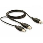Delock kabel USB 2.0-B > USB-A napájení + napájení/data
