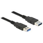 Delock Kabel USB 3.0 Typ-A samec > USB 3.0 Typ-A samec 1,5 m černý