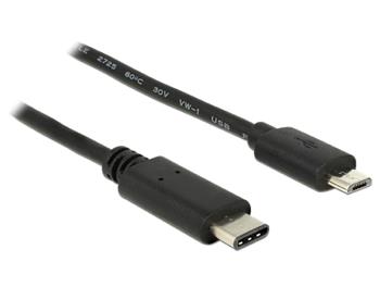 Delock kabel USB Typ-C™ 2.0 samec > USB 2.0 typ Micro-B samec 1 m černý