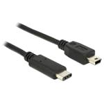 Delock kabel USB Typ-C™ 2.0 samec > USB 2.0 typ Mini-B samec 1 m černý