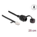 Delock Kabel ze zástrčkového konektoru RJ45 na zásuvkový konektor RJ45 pro vestavné aplikace, s těsnicí krytkou