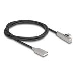 Delock Kabel ze zástrčky USB 2.0 Typ-A na zástrčku USB Type-C™, pravoúhlý, s LED a s funkcí rychlého nabíjení 60 W, 1 m