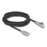 Delock Kabel ze zástrčky USB 2.0 Typ-A na zástrčku USB Type-C™, pravoúhlý, s LED a s funkcí rychlého nabíjení 60 W, 3 m