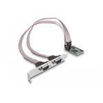 Delock Karta Mini PCIe full size, 2 x sériové RS-232 D-Sub, devítipinové