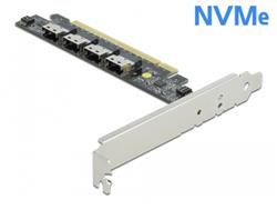 Delock Karta PCI Express x16 na 4 x interní SFF-8654 4i NVMe - rozvětvení