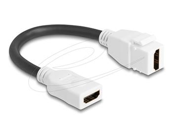 Delock Keystone modul Kabel HDMI samice na samici 8K 60 Hz 20 cm, bílý
