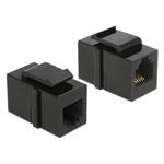 Delock Keystone Module RJ12 samice > RJ12 samice Cat.3, spojka, černá