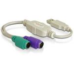 DeLock Konvertor USB->2x PS/2 kabelová verze