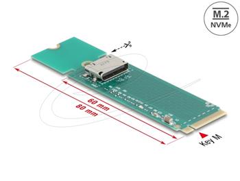 Delock Konvertor z M.2 Key M na 1 x OCuLink SFF-8612