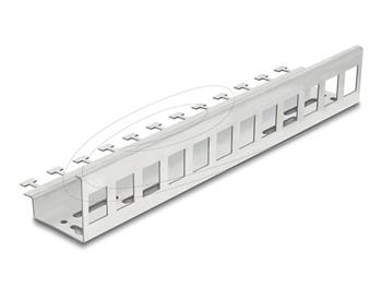 Delock Kovový držák Keystone, 12 portů, k montáži na lištu DIN nebo na stěnu