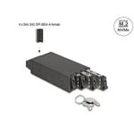 Delock Mobilní přihrádka s úzkou zásuvkou pro 4 x SSD M.2 NVMe s konektorem Slim SAS SFF-8654