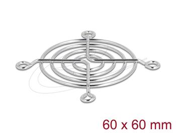 Delock Mřížka ventilátoru, 60 x 60 mm, stříbrná