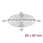 Delock Mřížka ventilátoru, 80 x 80 mm, stříbrná