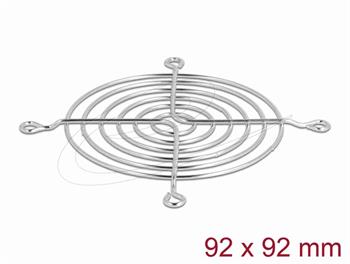 Delock Mřížka ventilátoru, 92 x 92 mm, stříbrná