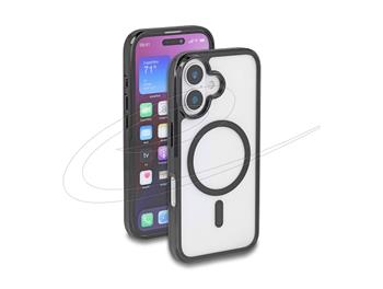 Delock Ochranné pouzdro na iPhone 16 kompatibilní s MagSafe, průhledné a černé