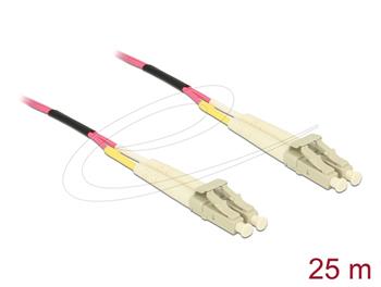 Delock Optický kabel LC Duplex na LC Duplex, multimód, OM4, 25 m
