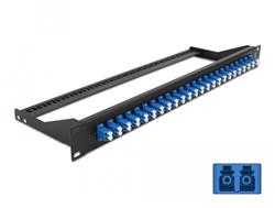 Delock Optický Patch panel rozměru 19”, 24 portů, LC Duplex, modrá