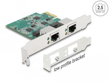 Delock PCI Express x1 karta na 2 x RJ45 2,5 Gigabit LAN