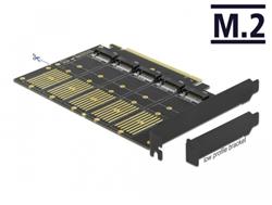 Delock PCI Express x16 Karta na 5 x interní M.2 Key B / SATA