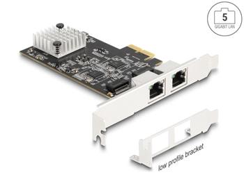 Delock PCI Express x2 karta na 2 x RJ45 5 Gigabit LAN