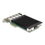 Delock PCI Express x4 karta na 4 x RJ45 Gigabit LAN PoE+