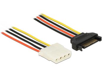Delock Power Cable SATA 15 pin male > 4 pin female 20 cm