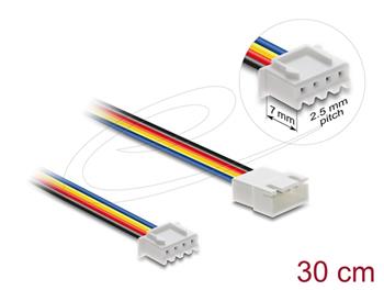 Delock Prodlužovací kabel ventilátoru PWM ze zástrčky na zásuvku, 4 pinový, 30 cm