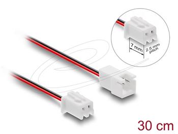 Delock Prodlužovací kabel ventilátoru ze zástrčky na zásuvku, 2 pinový, 30 cm