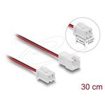 Delock Prodlužovací kabel ventilátoru ze zástrčky na zásuvku, 2 pinový, 30 cm