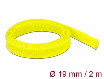 Delock Protažitelné pletené opláštění, 2 m x 19 mm, žlutá