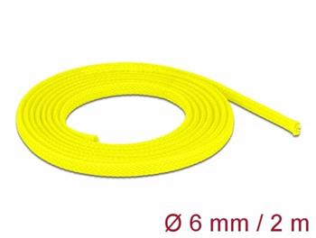 Delock Protažitelné pletené opláštění, 2 m x 6 mm, žlutá