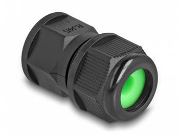 Delock Průchozí spojka RJ45, prachotěsná a vodotěsná podle IP67, černá