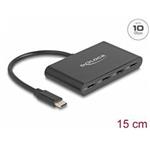 Delock Rozbočovač USB 3.2 Gen 2 USB Type-C™ se 4 porty USB Type-C™ samice – 10 Gbps