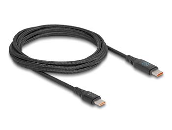 Delock Rychlonabíjecí kabel USB 2.0 ze zástrčkového rozhraní USB Type-C™ na zástrčkové rozhraní PD 3.1, 140 W, s indika
