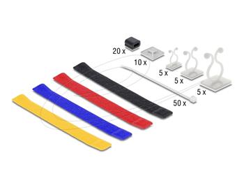 Delock Sada pro správu kabeláže, 99 kusů