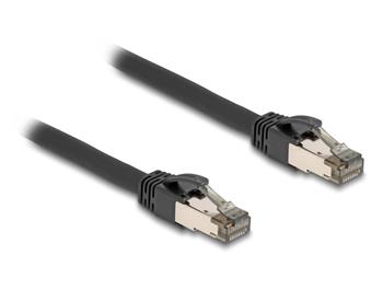 Delock Síťový kabel RJ45 Cat.6A, U/FTP, ultraohebný s vnitřním kovovým pláštěm, délky 10 m, černý