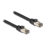 Delock Síťový kabel RJ45 Cat.6A, U/FTP, ultraohebný s vnitřním kovovým pláštěm, délky 2 m, černý