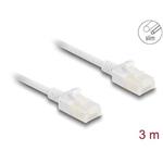 Delock Síťový kabel RJ45 Cat.6A, ze zástrčky na zástrčku, s robustní západkou, pro průmyslové použití, U/UTP Slim, 3 m,