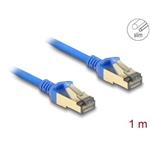 Delock Síťový kabel RJ45, Cat.8.1, F/FTP, tenký, 1 m, modrý