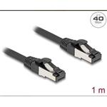 Delock Síťový kabel RJ45 Cat.8.1 S/FTP, délky 1 m, černá