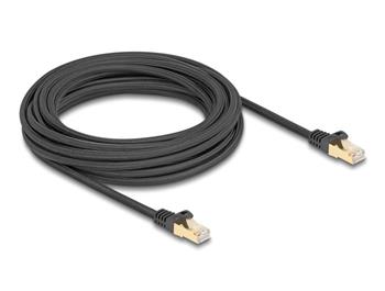 Delock Síťový kabel RJ45 s pleteným opláštěním, Cat.6A, ze zástrčky S/FTP na zástrčku, 7,5 m, černý