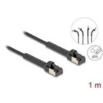 Delock Síťový kabel s rozhraním RJ45 Slim, Cat.6A, U/FTP, ohebný, černý, 1 m