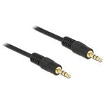 Delock Stereo Jack Cable 3.5 mm 3 pin male > male 0.5 m black